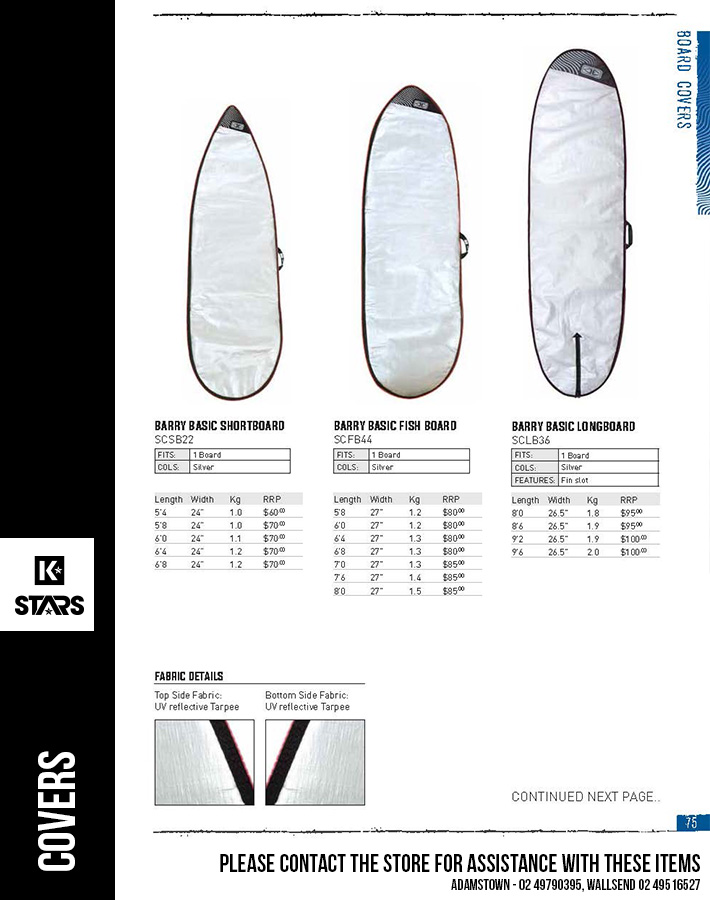 Ocean & Earth Surfboard Covers - for assistance contact the store.