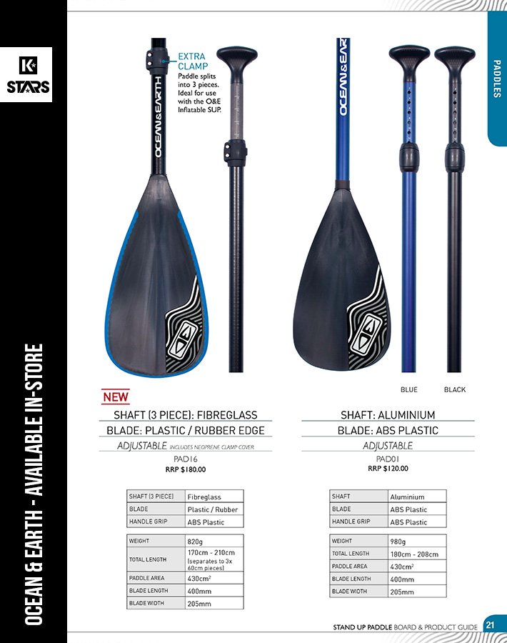 Ocean & Earth SUP Paddles available in-store