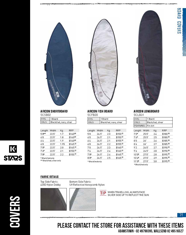 Ocean & Earth Surfboard Covers - for assistance contact the store.