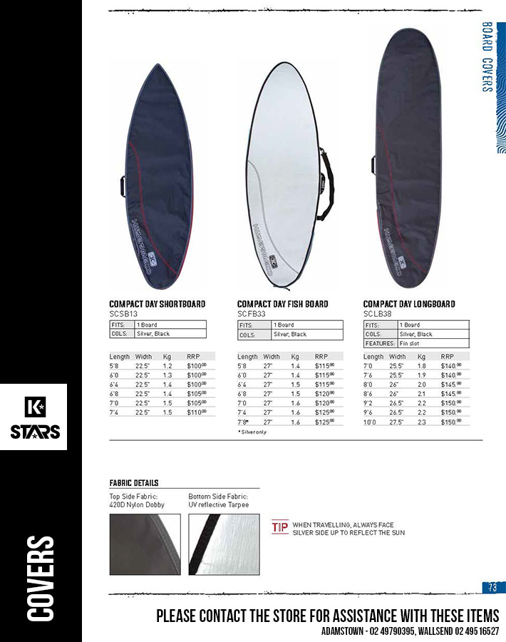 Ocean & Earth Surfboard Covers - for assistance contact the store.