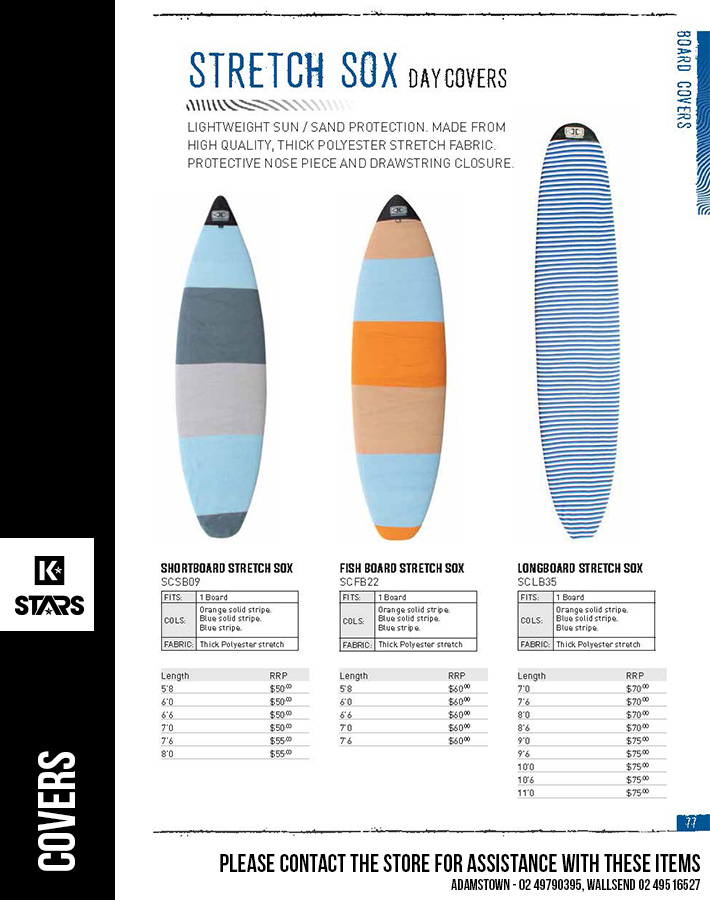 Ocean & Earth Surfboard Covers - for assistance contact the store.