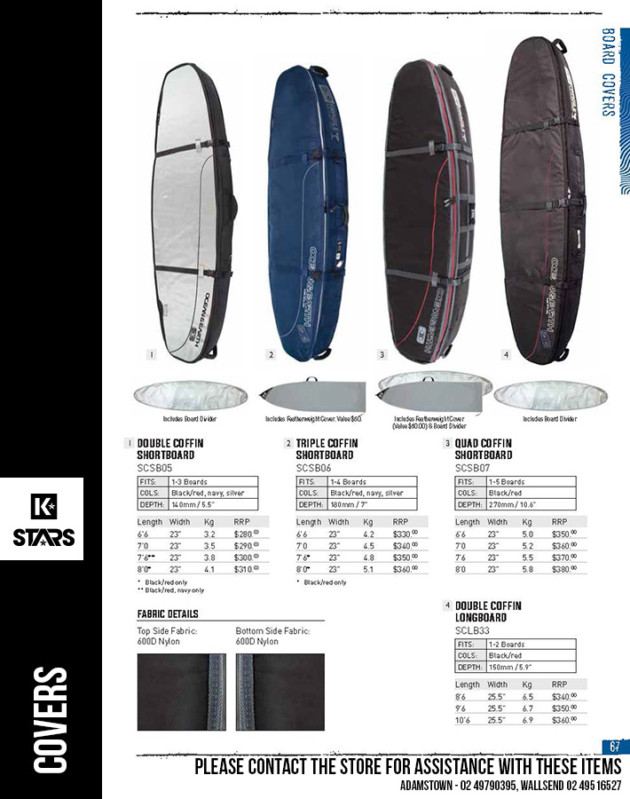 Ocean & Earth Surfboard Covers - for assistance contact the store.