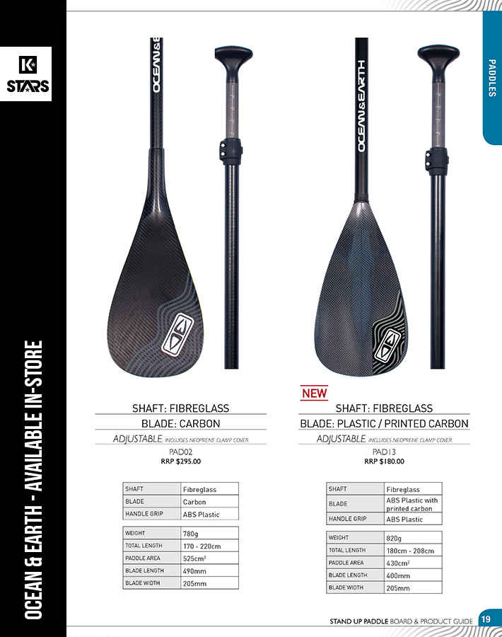 Ocean & Earth SUP Paddles available in-store
