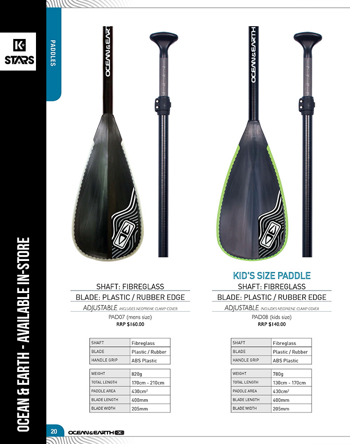 Ocean & Earth SUP Paddles available in-store