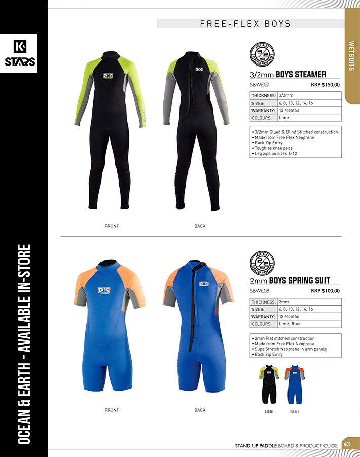 Ocean & Earth SUP Wetsuits available in-store