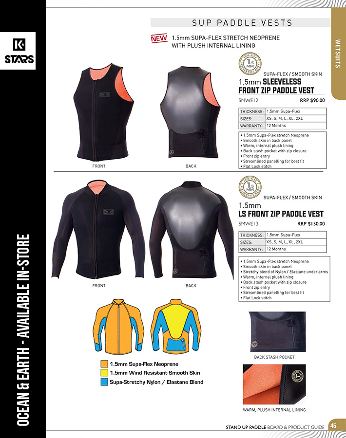 Ocean & Earth SUP Wetsuits available in-store